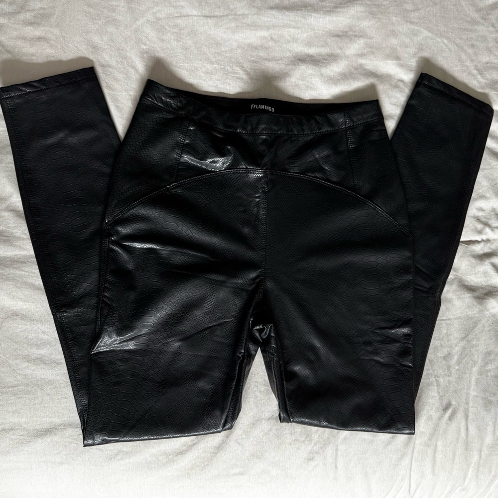 Black Faux Leather Leggings
